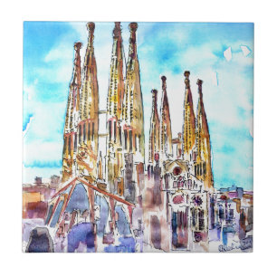 Sagrada Familia Barcelona Kakelplatta