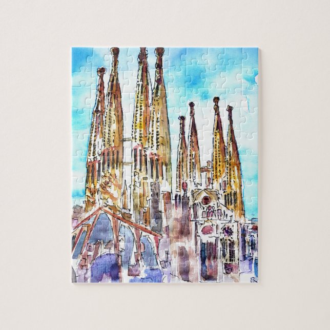 Sagrada Familia Barcelona Pussel (Vertikal)