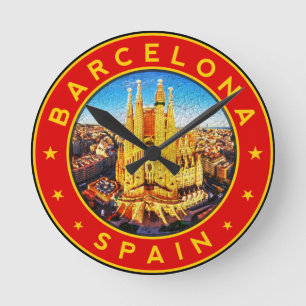 Sagrada Familia Barcelona Rund Klocka