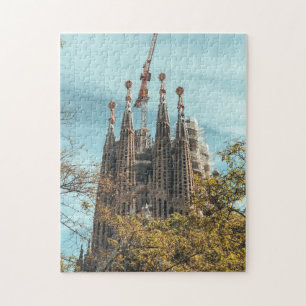 Sagrada Familia Barcelona Spain Basilica Landmark Pussel