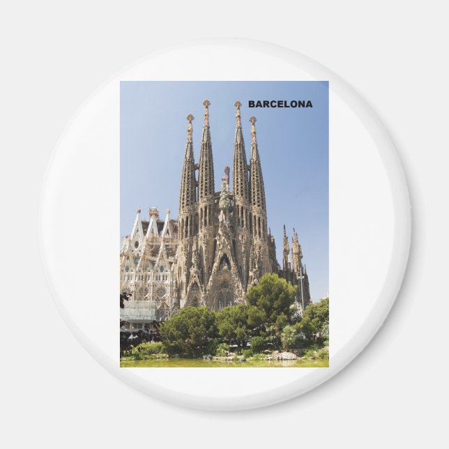 Sagrada Familia Barcelona Spanien Magnet (Framsidan)