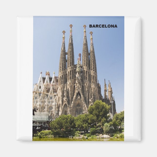 Sagrada Familia Barcelona Spanien Magnet (Framsidan)