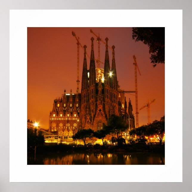 Sagrada Familia, Barcelona - Spanien Poster (Framsidan)