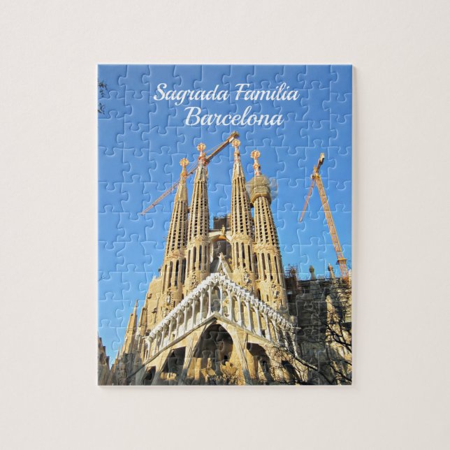 Sagrada Familia, Barcelona, Spanien Pussel (Vertikal)