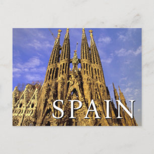 Sagrada Familia Barcelona, Spanien Tack Vykort