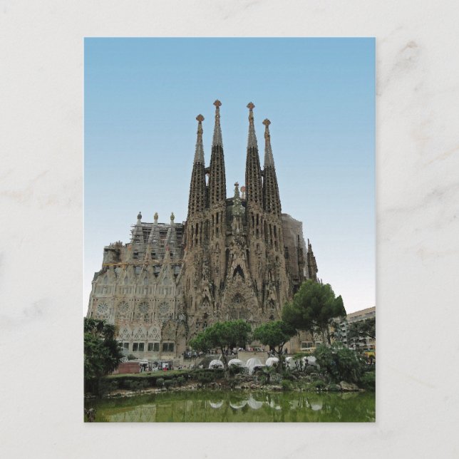 Sagrada Familia, Barcelona, Spanien Vykort (Framsida)