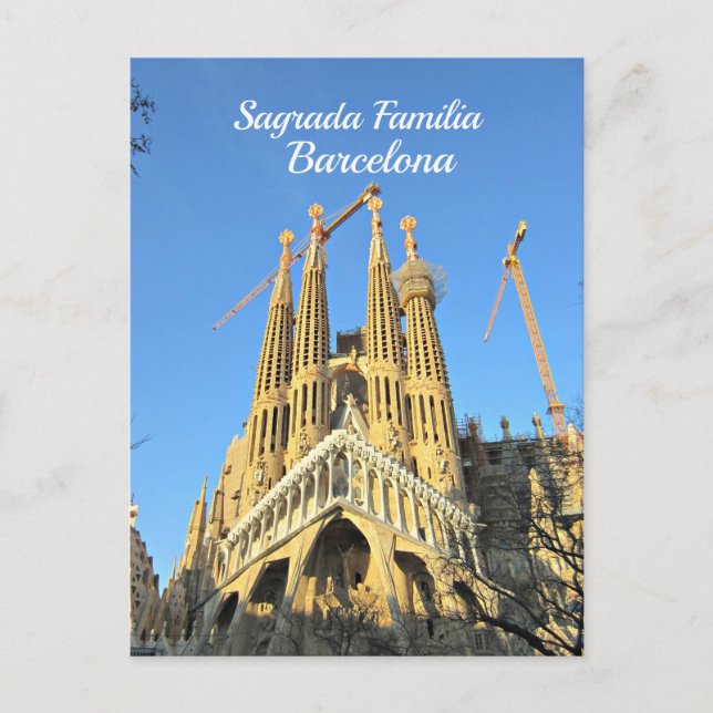 Sagrada Familia, Barcelona, Spanien Vykort (Framsida)
