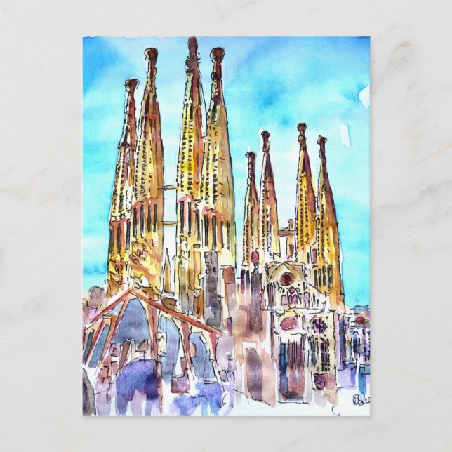 Sagrada Familia Barcelona Vykort (Framsida)