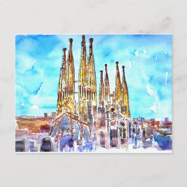 Sagrada Familia Barcelona Vykort (Framsida)
