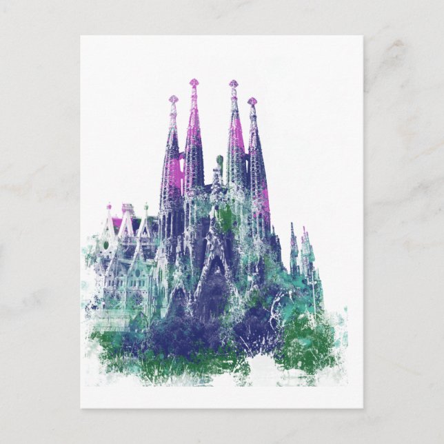 Sagrada Familia Barcelona Vykort (Framsida)
