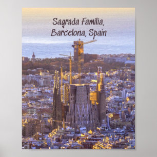 Sagrada Familia Catholic Church, Barcelona, Spanie Poster