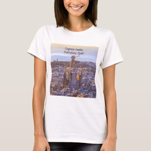 Sagrada Familia Catholic Church, Barcelona, Spanie T Shirt (Framsida)