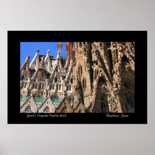 Sagrada Familia-detaljer Poster