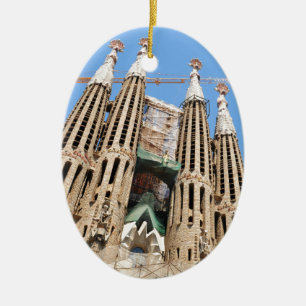 Sagrada Familia i Barcelona, Spanien Julgransprydnad Keramik