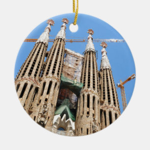 Sagrada Familia i Barcelona, Spanien Julgransprydnad Keramik