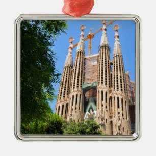 Sagrada Familia i Barcelona, Spanien Julgransprydnad Metall