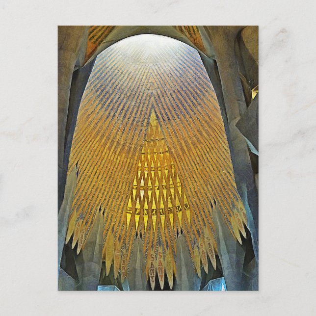 Sagrada Familia. Insida. Vy 14. Vykort (Framsida)