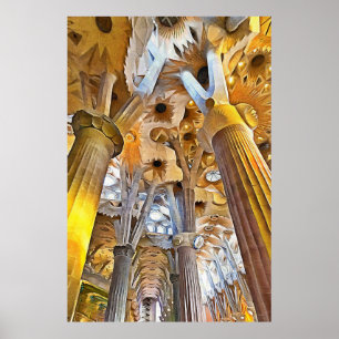 Sagrada Familia. Insida. Vy 16. Poster