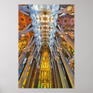 Sagrada Familia. Insida. Vy 21. Poster