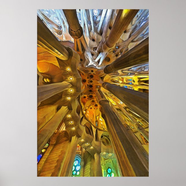 Sagrada Familia. Insida. Vy 26. Poster (Framsidan)
