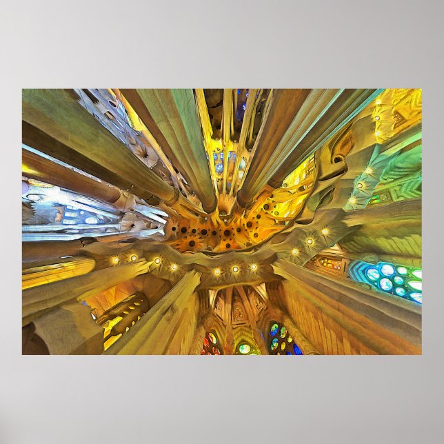 Sagrada Familia. Insida. Vy 27. Poster (Framsidan)