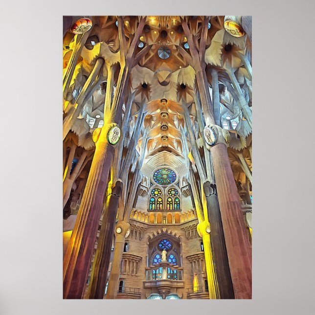 Sagrada Familia. Insida. Vy 29. Poster (Framsidan)