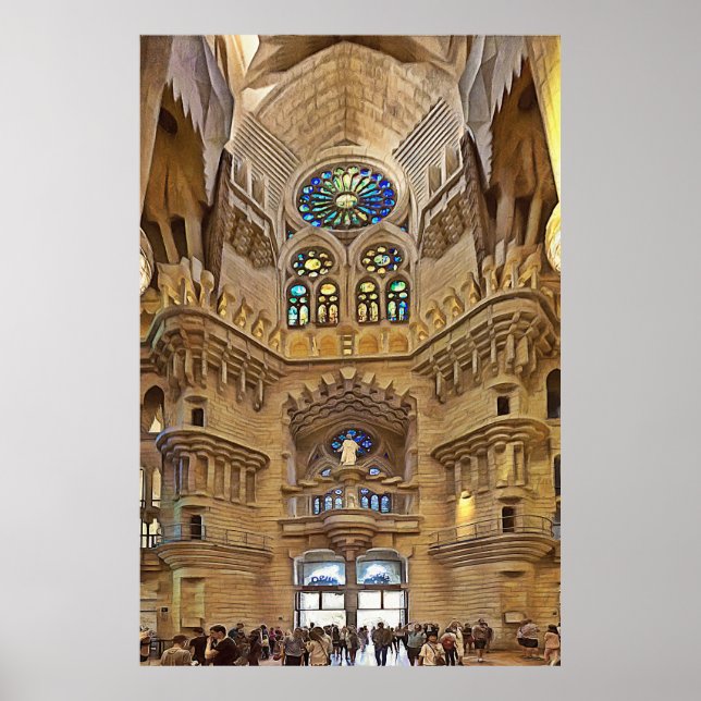 Sagrada Familia. Insida. Vy 32. Poster (Framsidan)