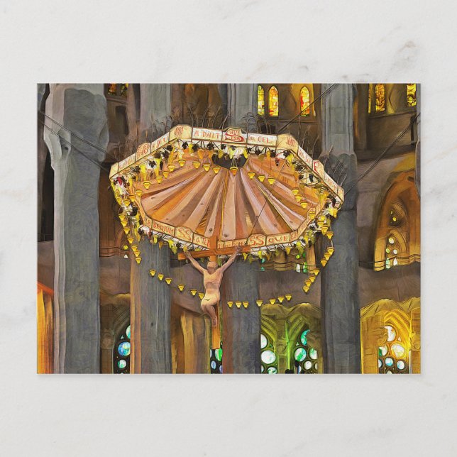 Sagrada Familia. Insida. Vy 4. Vykort (Framsida)