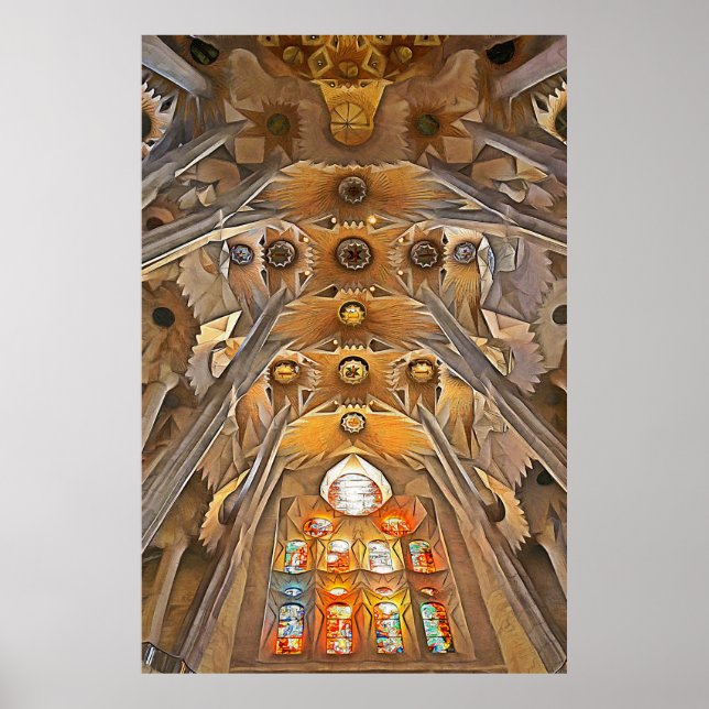 Sagrada Familia. Insida. Vy 7. Poster (Framsidan)