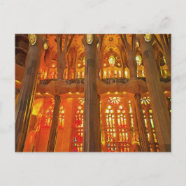 Sagrada Familia. Interiör. Vy 17. Vykort