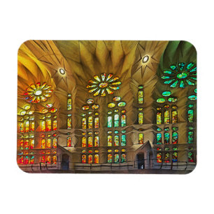 Sagrada Familia.Interiör.Vy 19. Magnet