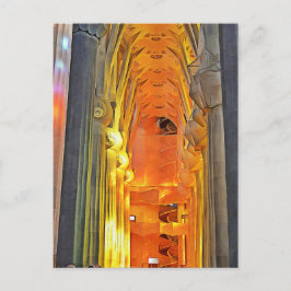 Sagrada Familia. Interiör. Vy 1. Vykort