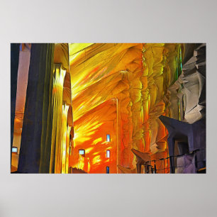 Sagrada Familia.Interiör.Vy 2. Poster