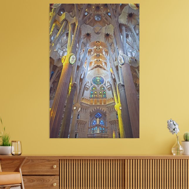 Sagrada Familia-katedralens arkitektur Canvastryck (Insitu (Vardagsrum))