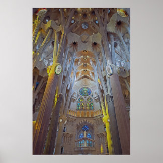 Sagrada Familia-katedralens arkitektur Poster