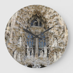 Sagrada Familia. Nativitetsfasad. Stor Klocka