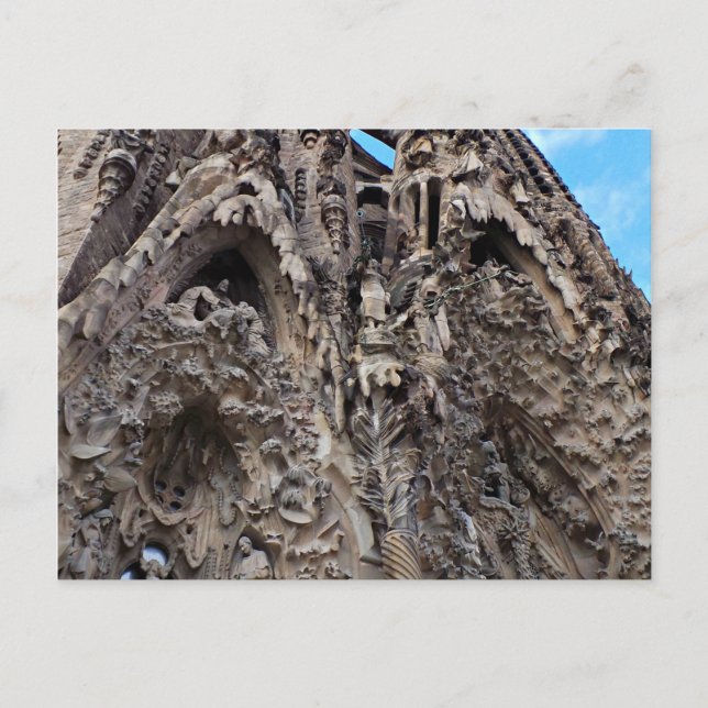 Sagrada Familia, Nativityfasad - Barcelona foto Vykort (Framsida)