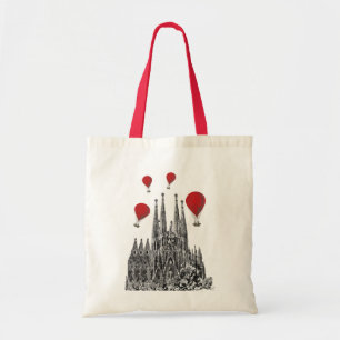 Sagrada Familia och Red Luftballong 2 Tygkasse