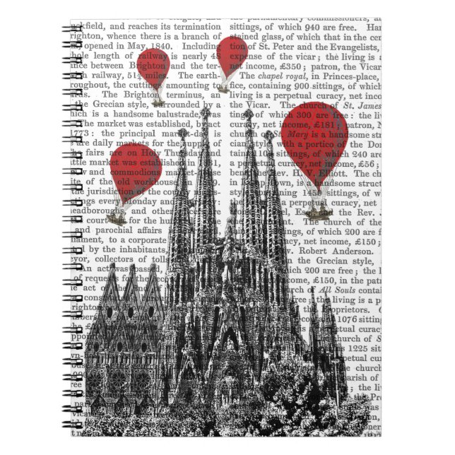 Sagrada Familia och Red Luftballongs Anteckningsbok (Framsidan)