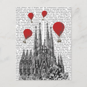 Sagrada Familia och Red Luftballongs Vykort