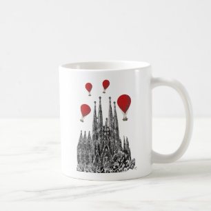 Sagrada Familia och Röda Luftballonger Kaffemugg