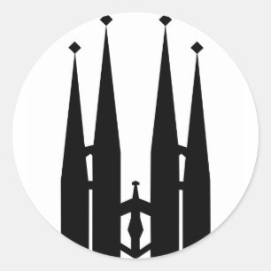 Sagrada Familia Runt Klistermärke