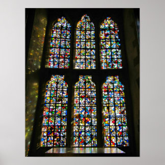 Sagrada Familia Stached Glass Barcelona-foto Poster