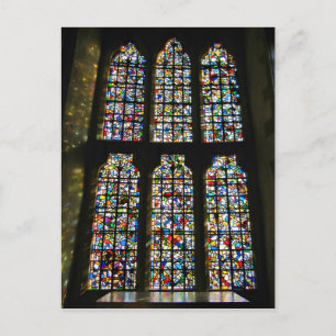 Sagrada Familia Stached Glass Barcelona-foto Vykort