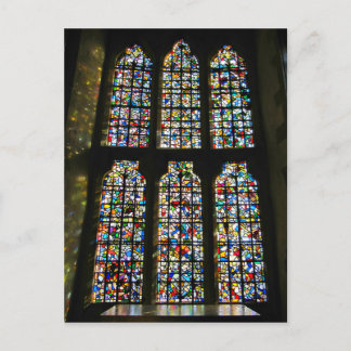 Sagrada Familia Stached Glass Barcelona-foto Vykort
