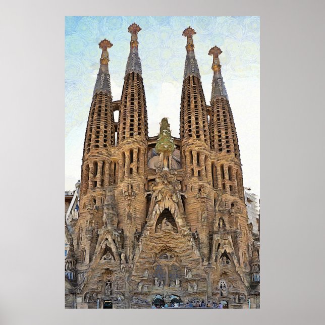 Sagrada Familia. Vy 3. Poster (Framsidan)