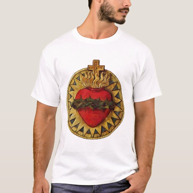 Sagrado Coração de Jesus T Shirt (Framsida)