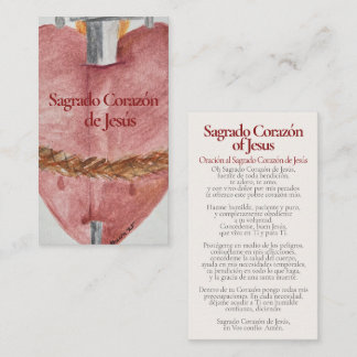 Sagrado Corazón de Jesús - katolsk helgonbildkort Anteckningskort