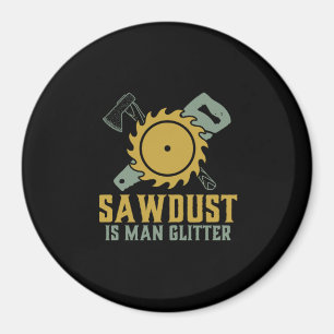 Sågspån är manlig Handyman av Glitter-bärnsten Magnet