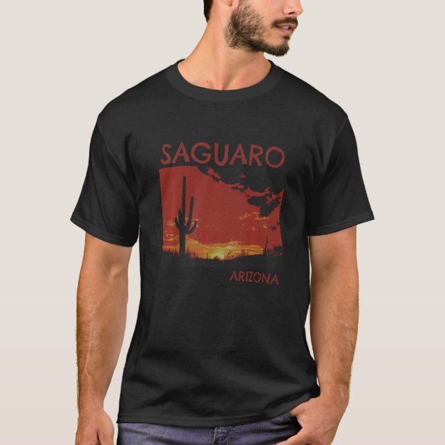Saguaro Arizona Nationalpark   T Shirt (Framsida)